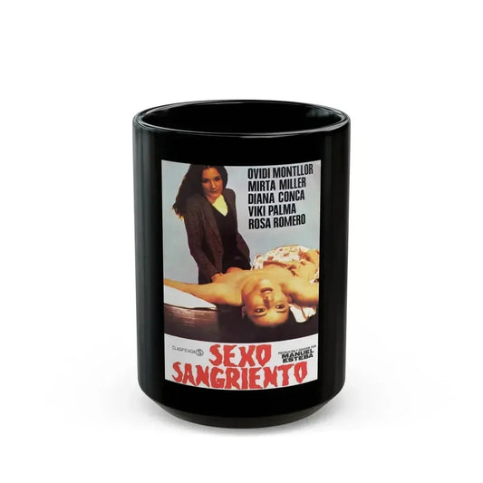 BLOODY SEX 1981 Movie Poster - Black Coffee Mug 15oz - Go Mug Yourself