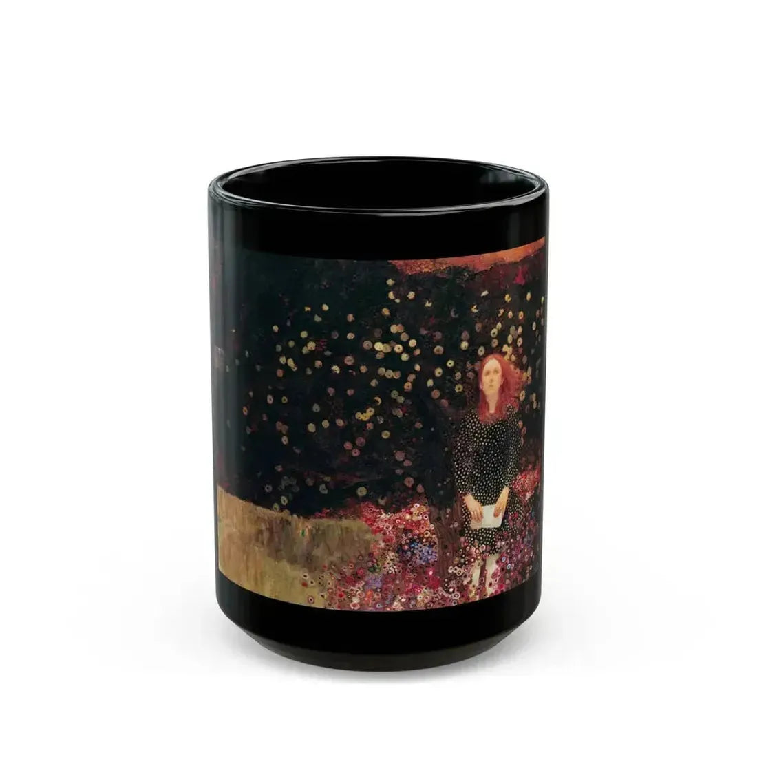 Blossoming Pear Tree by Lynn Bretton, Woman and Home magazine, 1968 - Black Coffee Mug 15oz - Go Mug Yourself