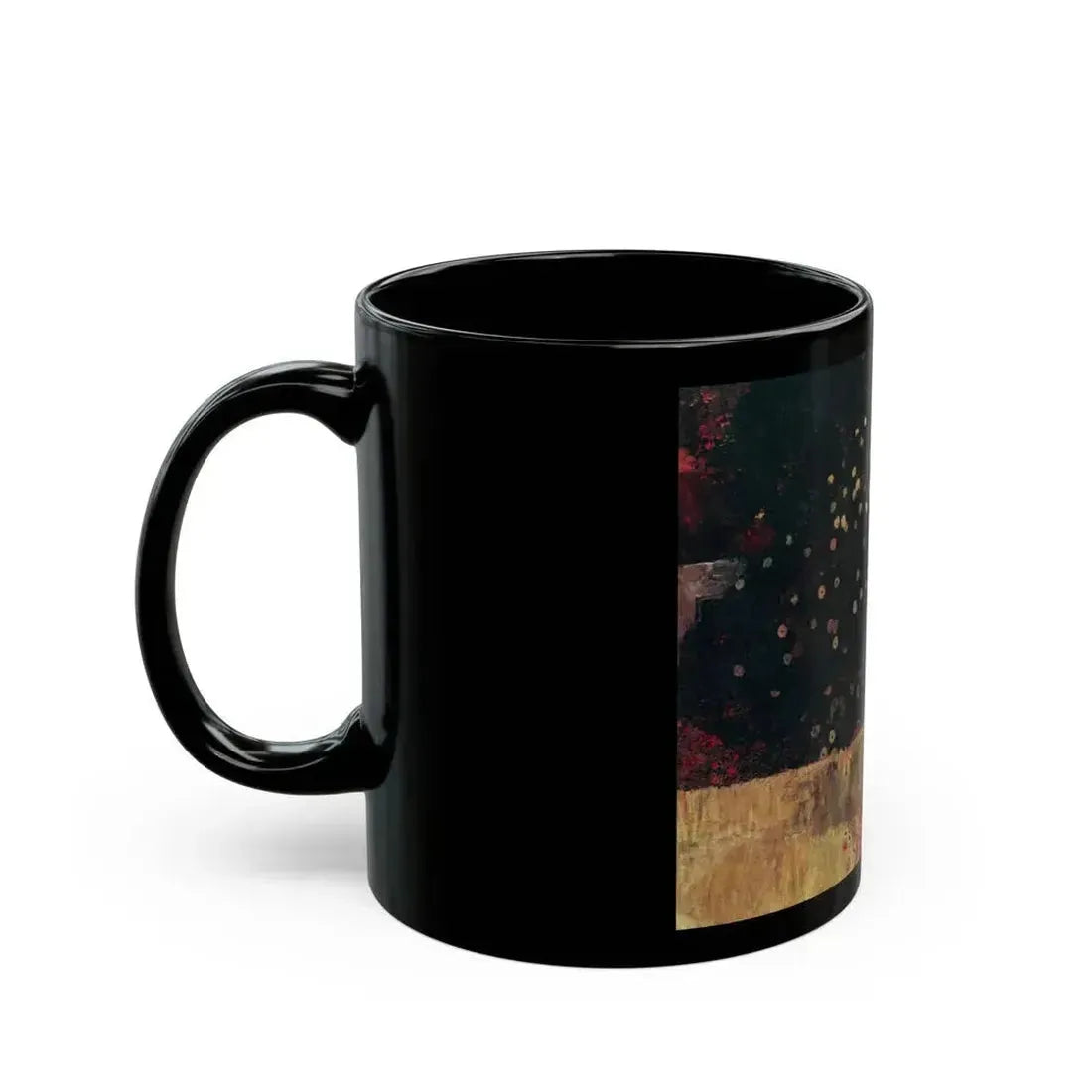 Blossoming Pear Tree by Lynn Bretton, Woman and Home magazine, 1968 - Black Coffee Mug - Go Mug Yourself