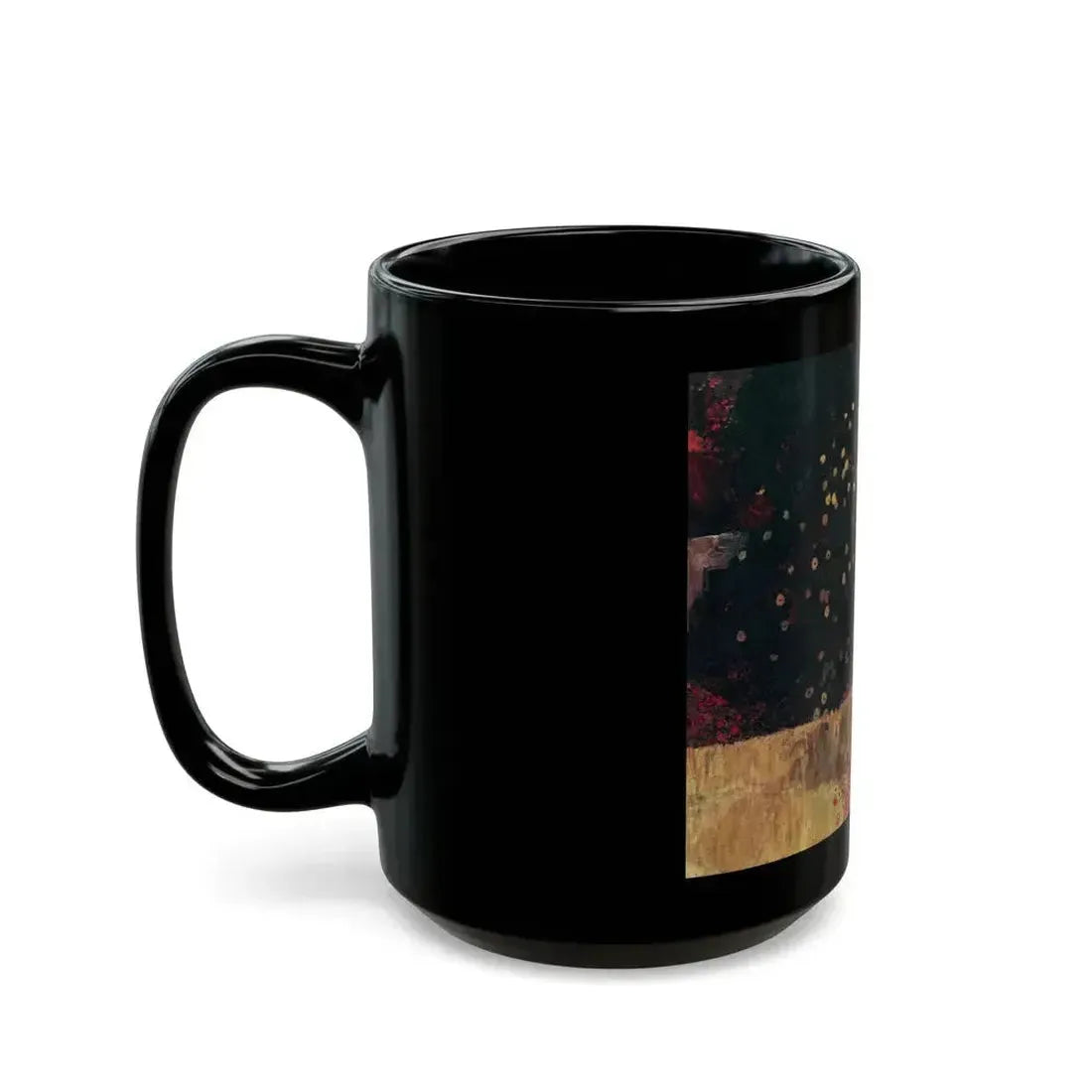 Blossoming Pear Tree by Lynn Bretton, Woman and Home magazine, 1968 - Black Coffee Mug - Go Mug Yourself