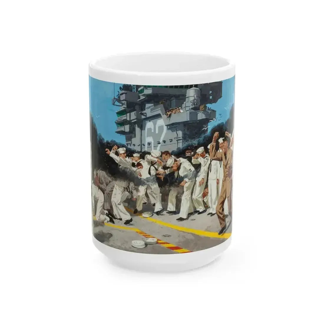 Blowing the Stokehole, story illustration - White Coffee Mug 15oz - Go Mug Yourself