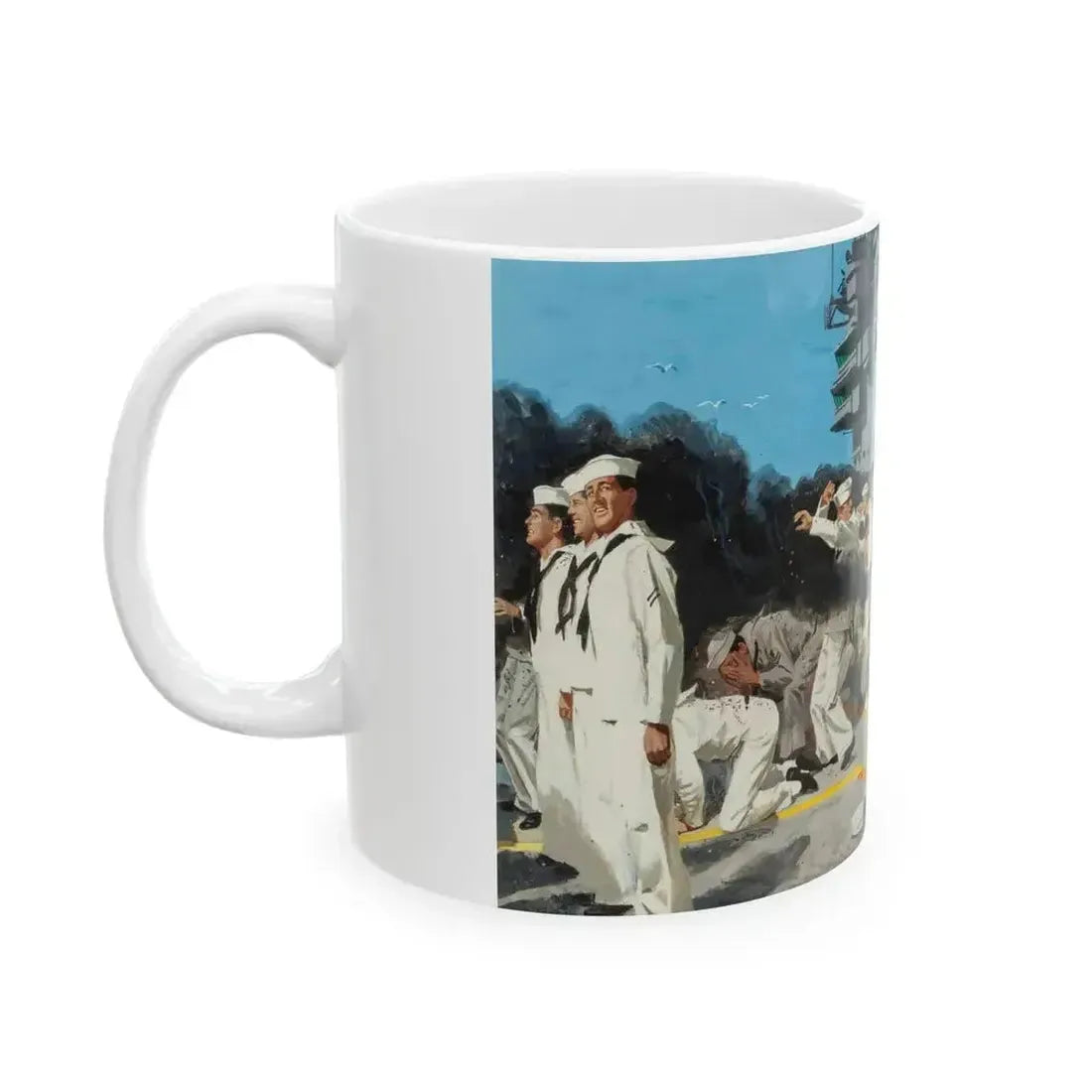 Blowing the Stokehole, story illustration - White Coffee Mug - Go Mug Yourself