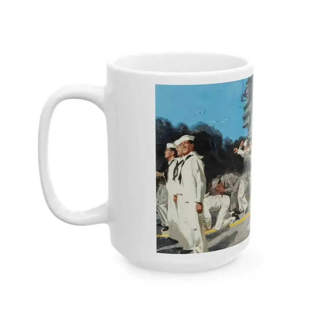 Blowing the Stokehole, story illustration - White Coffee Mug - Go Mug Yourself