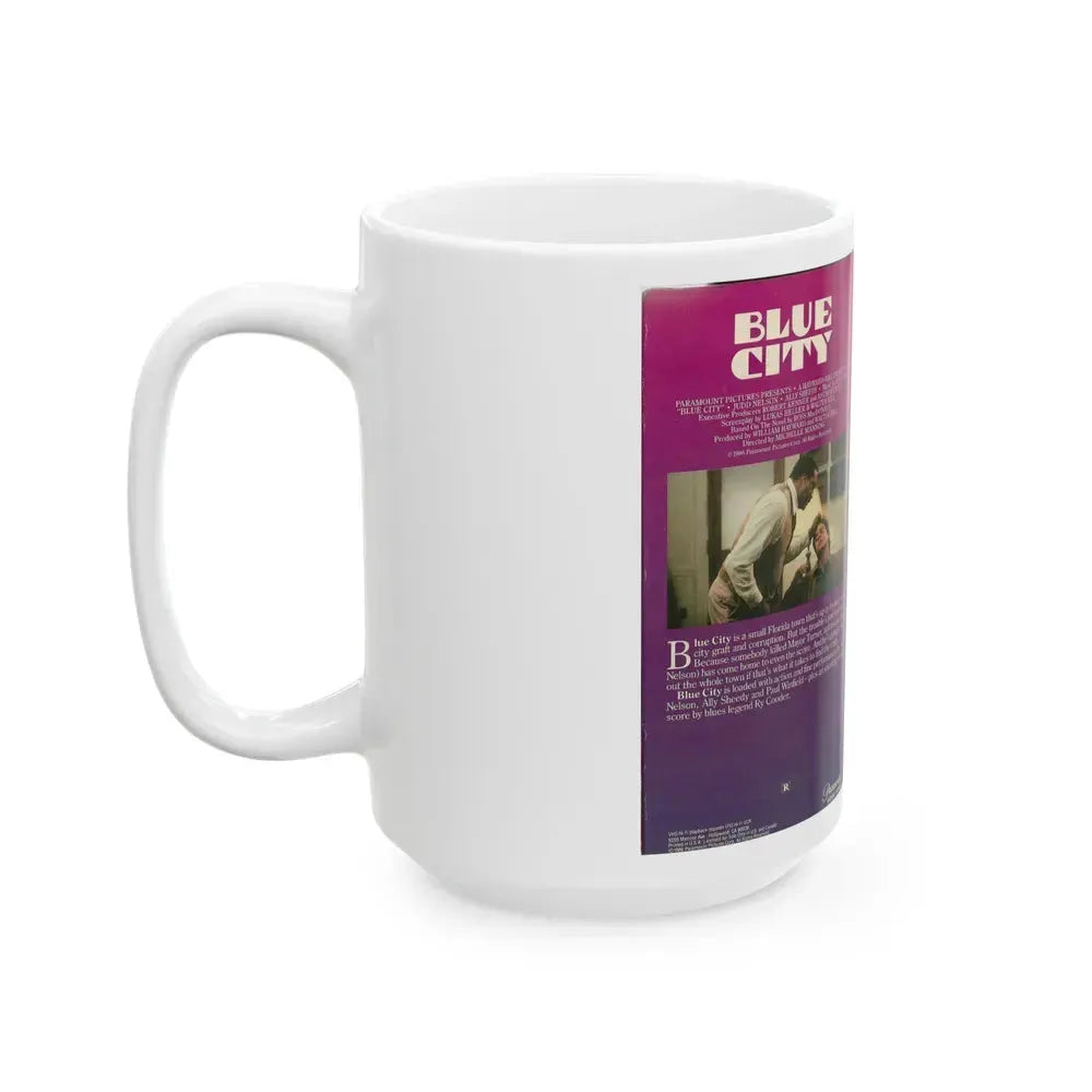 BLUE CITY (VHS COVER) - White Coffee Mug - Go Mug Yourself