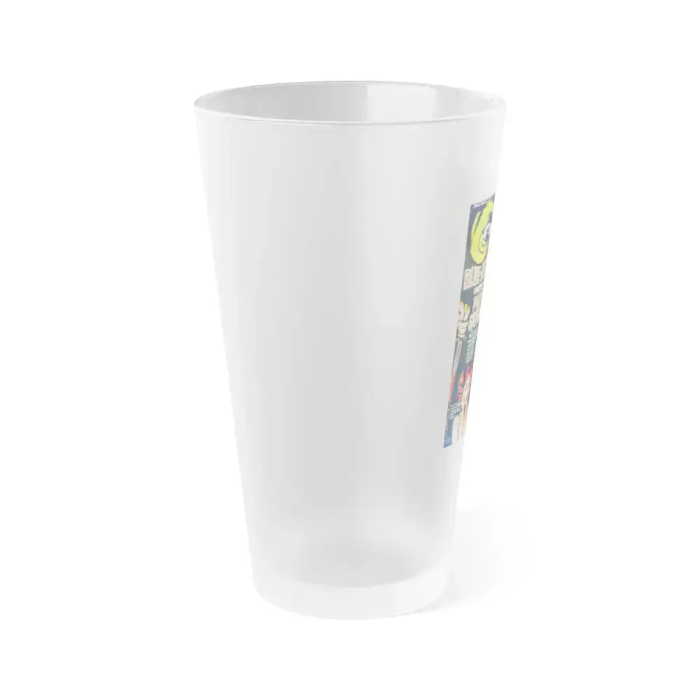 BLUE DEMON VS SATANIC POWER 1966 Movie Poster - Frosted Pint Glass 16oz - Go Mug Yourself