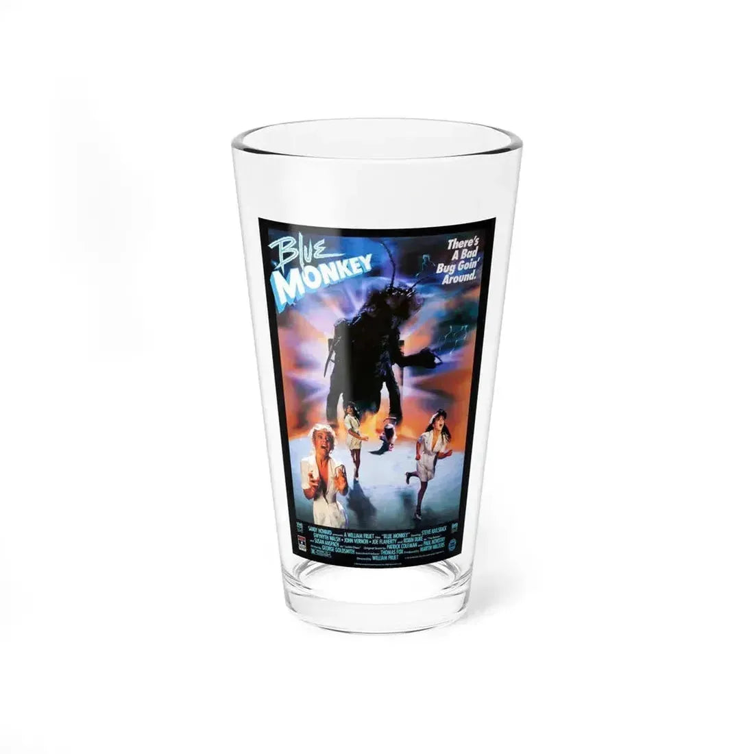 BLUE MONKEY (2) 1987 Movie Poster - Pint Glass 16oz 16oz - Go Mug Yourself