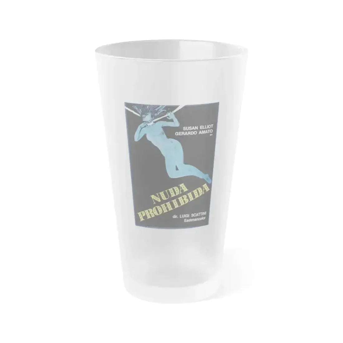 BLUE NUDE 1977 Movie Poster - Frosted Pint Glass 16oz 16oz Frosted - Go Mug Yourself