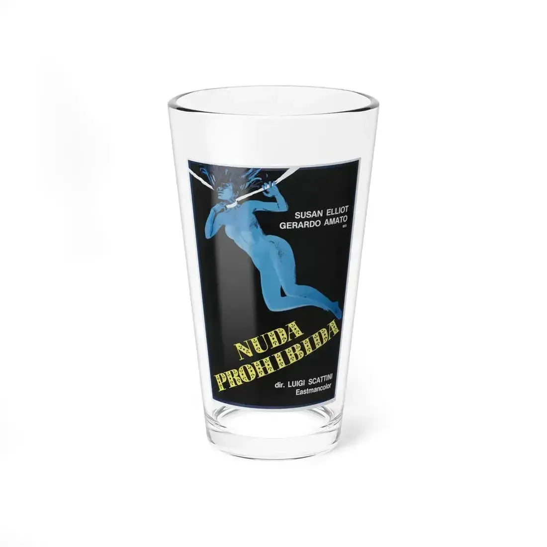 BLUE NUDE 1977 Movie Poster - Pint Glass 16oz 16oz - Go Mug Yourself