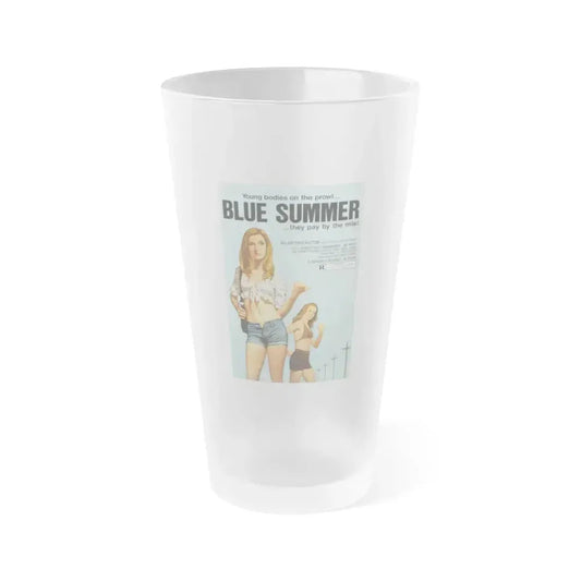 BLUE SUMMER 1973 Movie Poster - Frosted Pint Glass 16oz 16oz Frosted - Go Mug Yourself