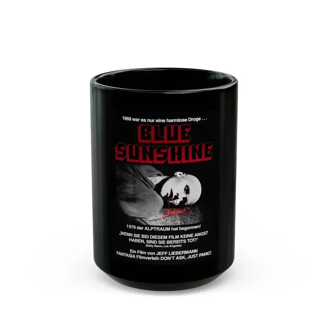 BLUE SUNSHINE (GERMAN) 1978 Movie Poster - Black Coffee Mug 15oz - Go Mug Yourself
