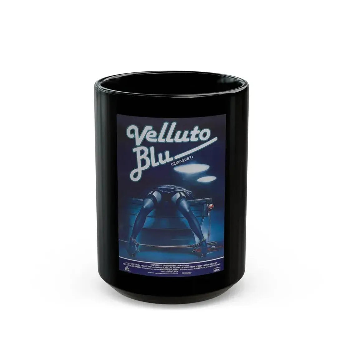 BLUE VELVET (FOREIGN) 1986 Movie Poster - Black Coffee Mug 15oz - Go Mug Yourself