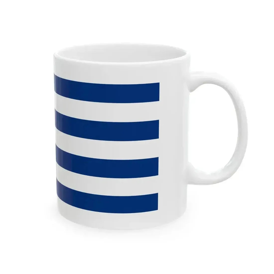 Blue-White Striped Flag of Finland unofficial (Finland) White Coffee Mug - Go Mug Yourself