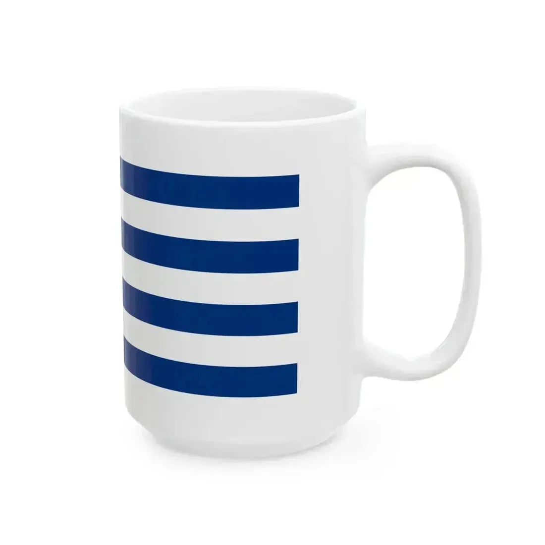 Blue-White Striped Flag of Finland unofficial (Finland) White Coffee Mug - Go Mug Yourself
