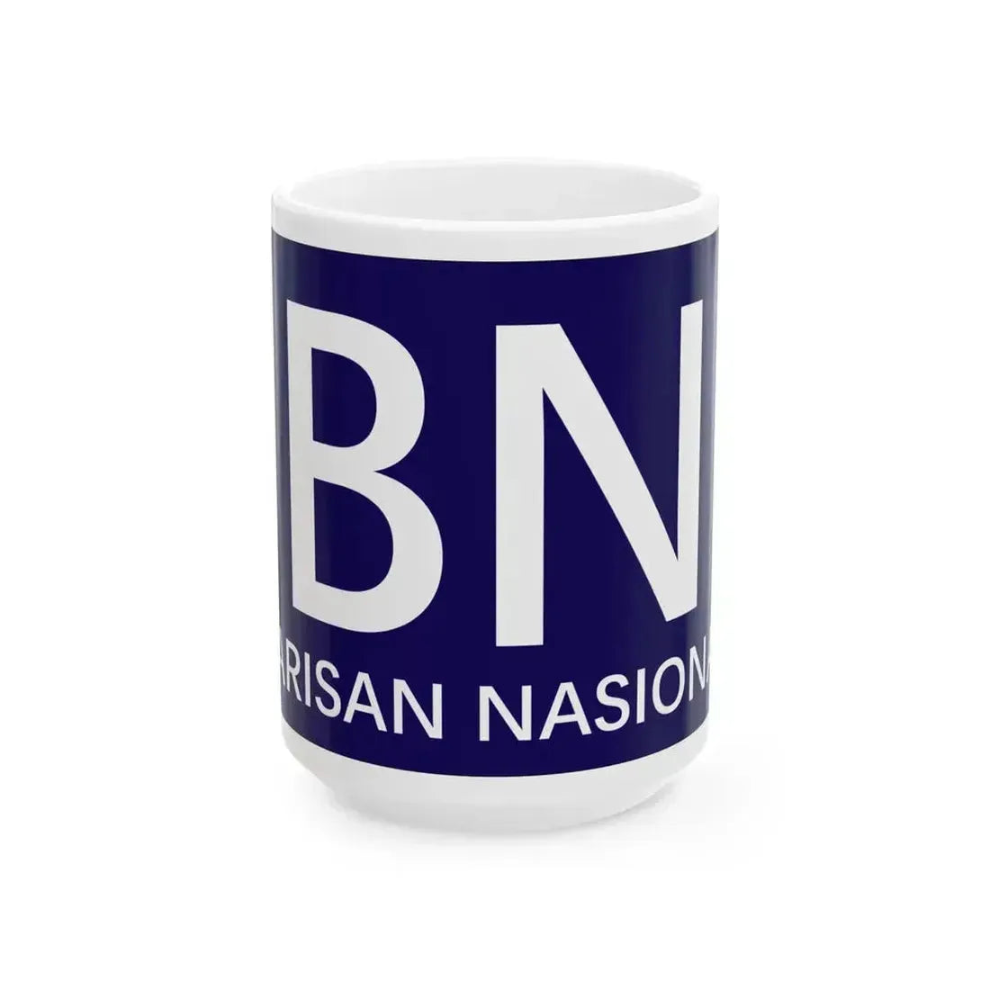 BN text logo (Malaysia) White Coffee Mug 15oz - Go Mug Yourself