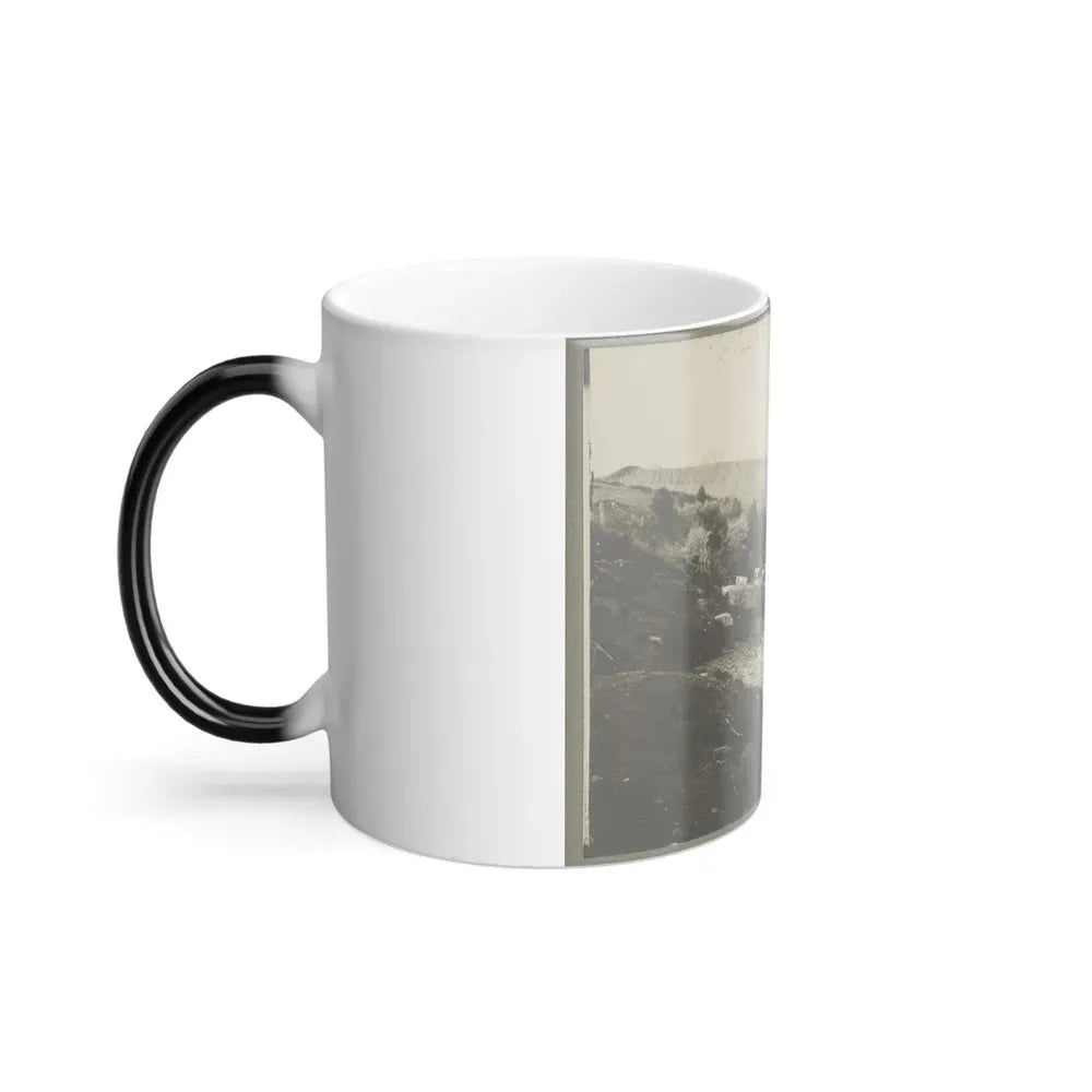 Boats Docked at the Shore of a River in a Wooded Area (U.S. Civil War) Color Changing Coffee Mug 11oz - Go Mug Yourself