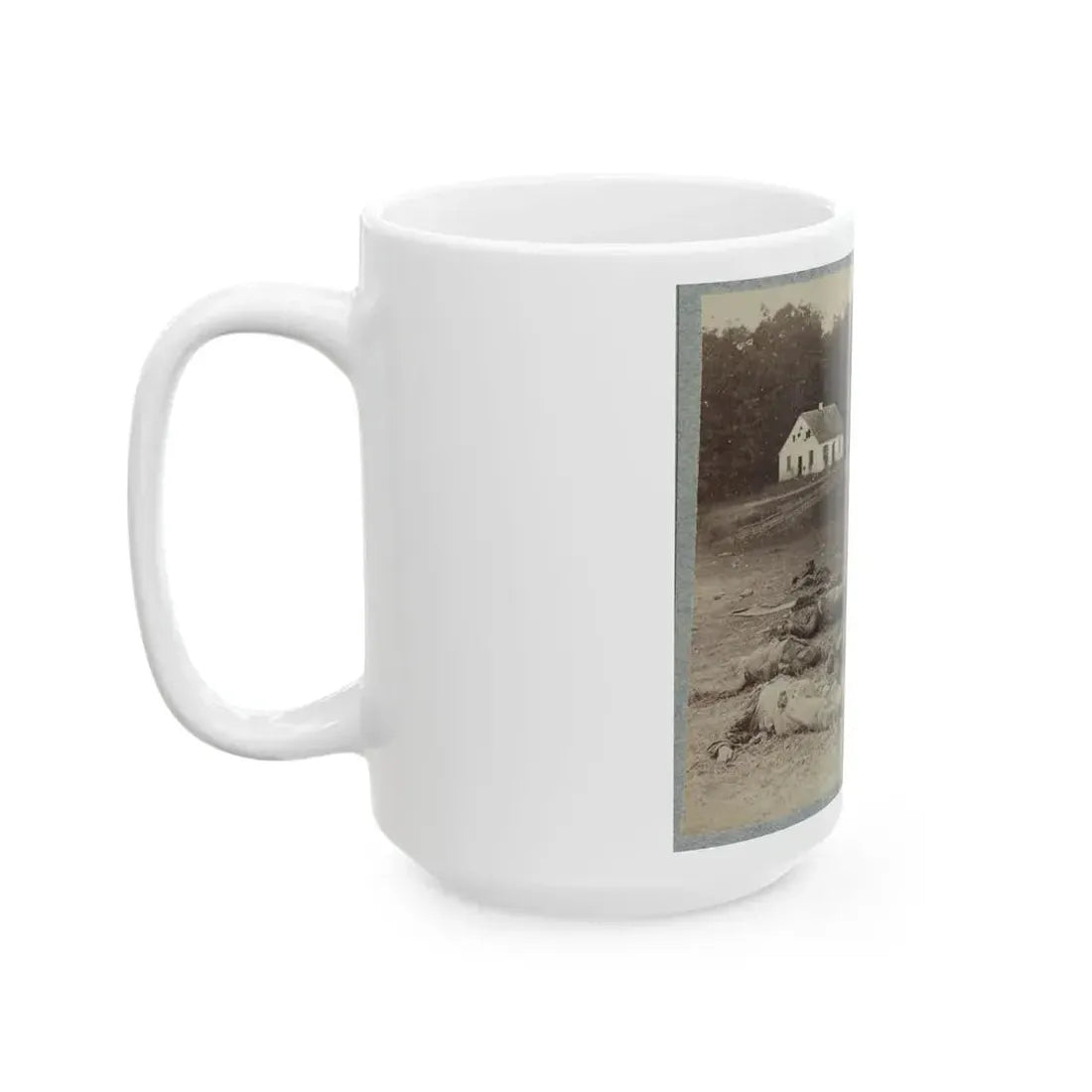 Bodies Of Confederate Artillerymen Near Dunker Church (U.S. Civil War) White Coffee Mug - Go Mug Yourself