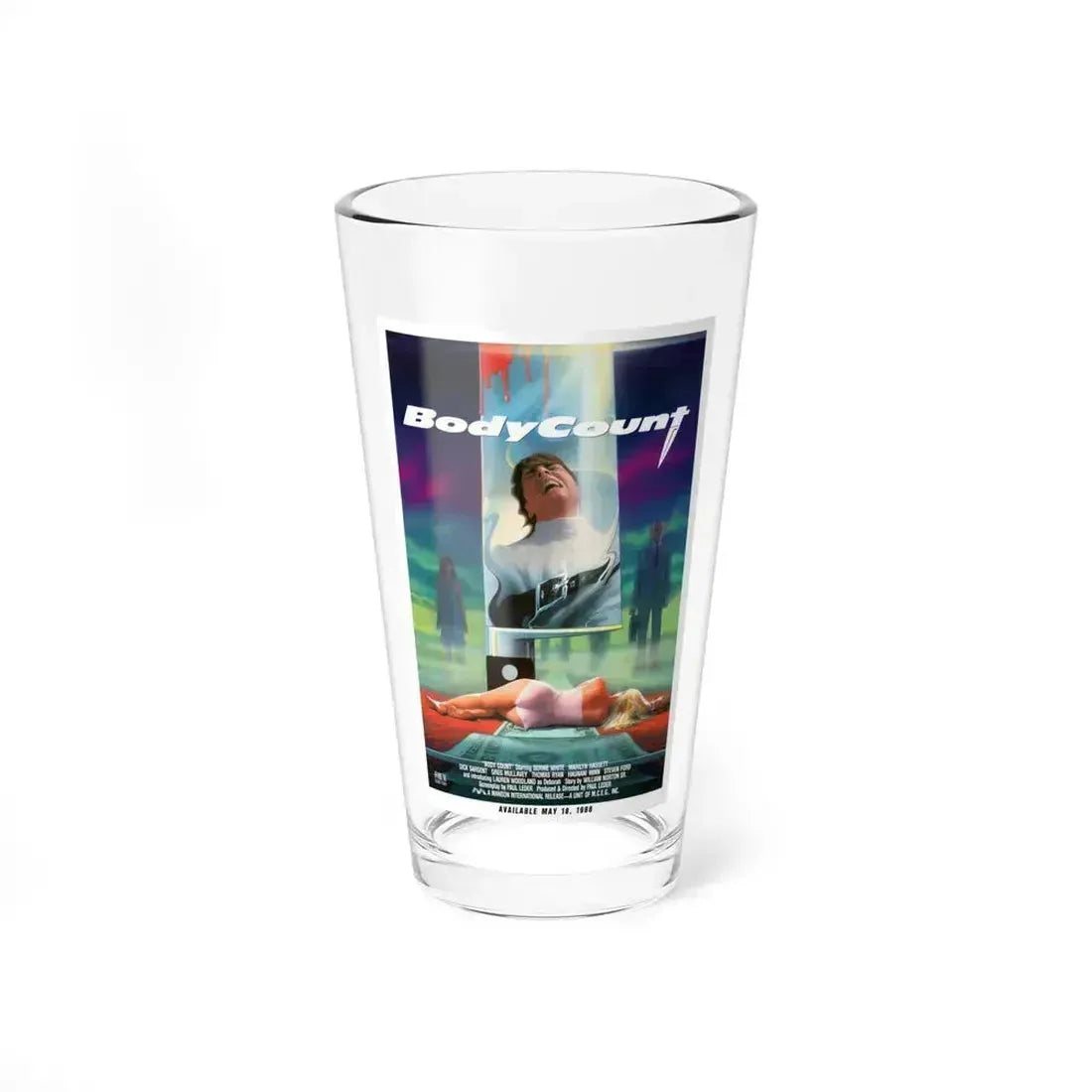 BODY COUNT 1986 Movie Poster - Pint Glass 16oz 16oz - Go Mug Yourself