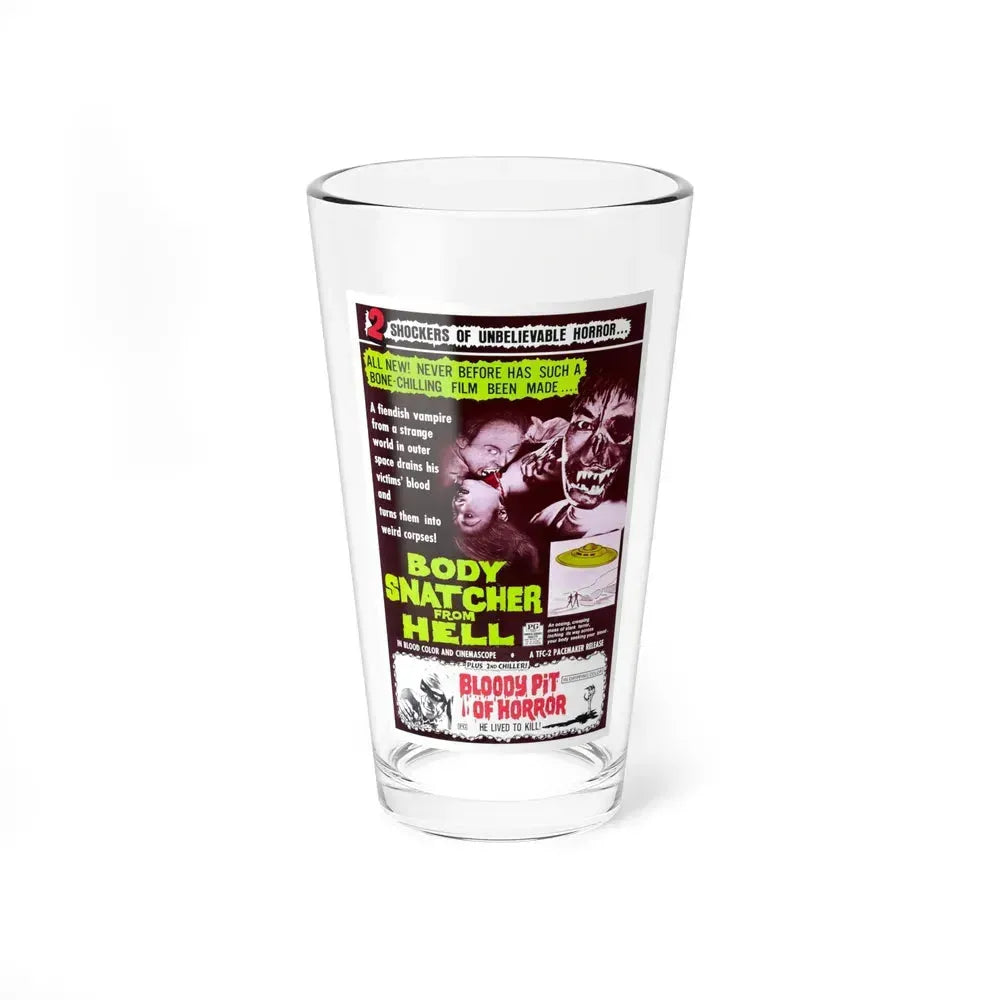 BODYSNATCHER FROM HELL + BLOODY PIT OF HORROR 1968 Movie Poster - Pint Glass 16oz 16oz - Go Mug Yourself