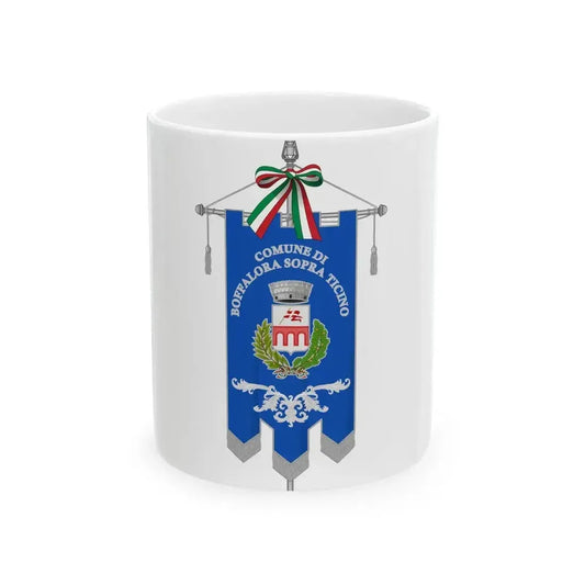 Boffalora sopra Ticino-Gonfalone (Italy) White Coffee Mug 11oz - Go Mug Yourself