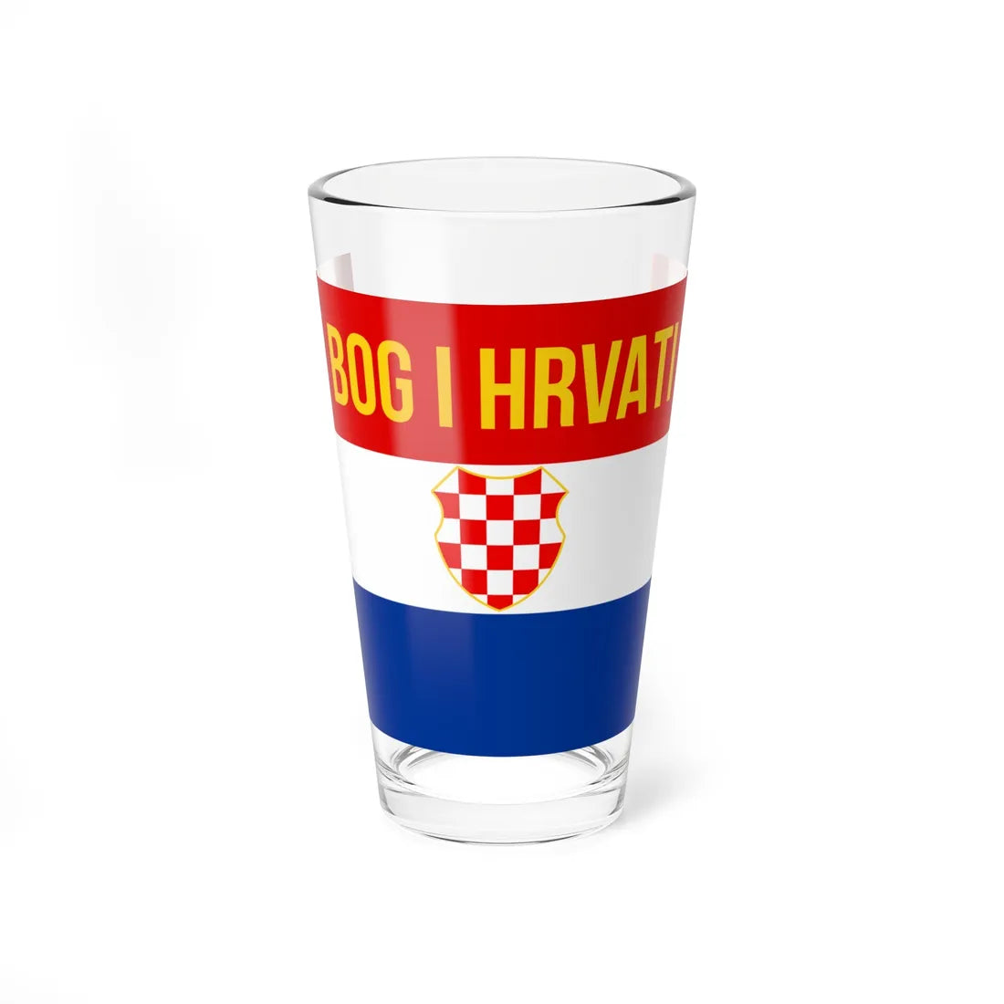 Bog i Hrvati flag (Croatia) Pint Glass 16oz 16oz - Go Mug Yourself