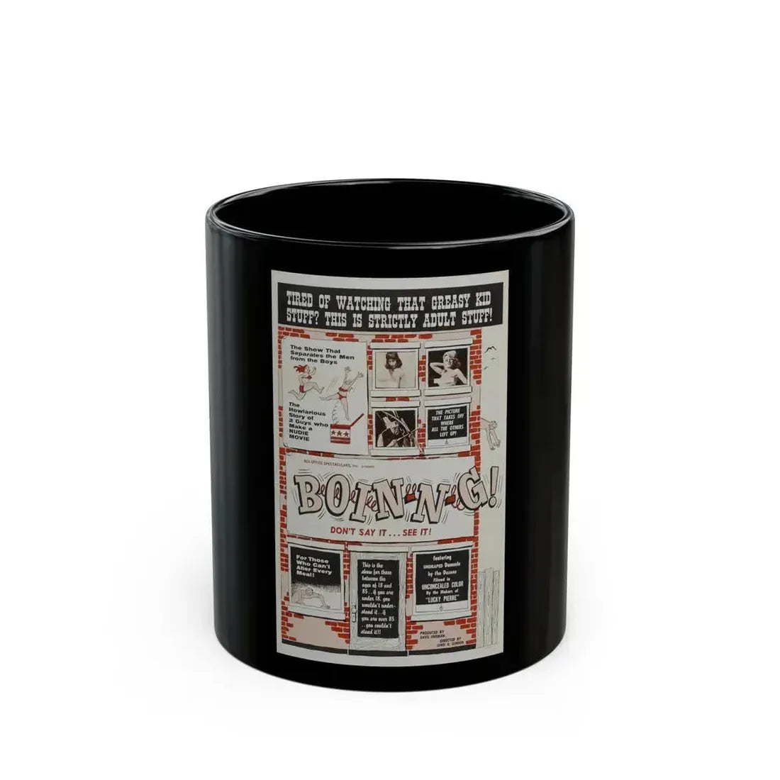 BOIN-N-G! 1963 Movie Poster - Black Coffee Mug 11oz - Go Mug Yourself