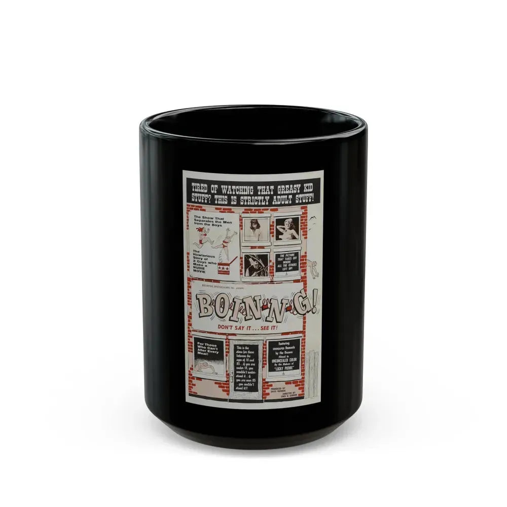 BOIN-N-G! 1963 Movie Poster - Black Coffee Mug 15oz - Go Mug Yourself