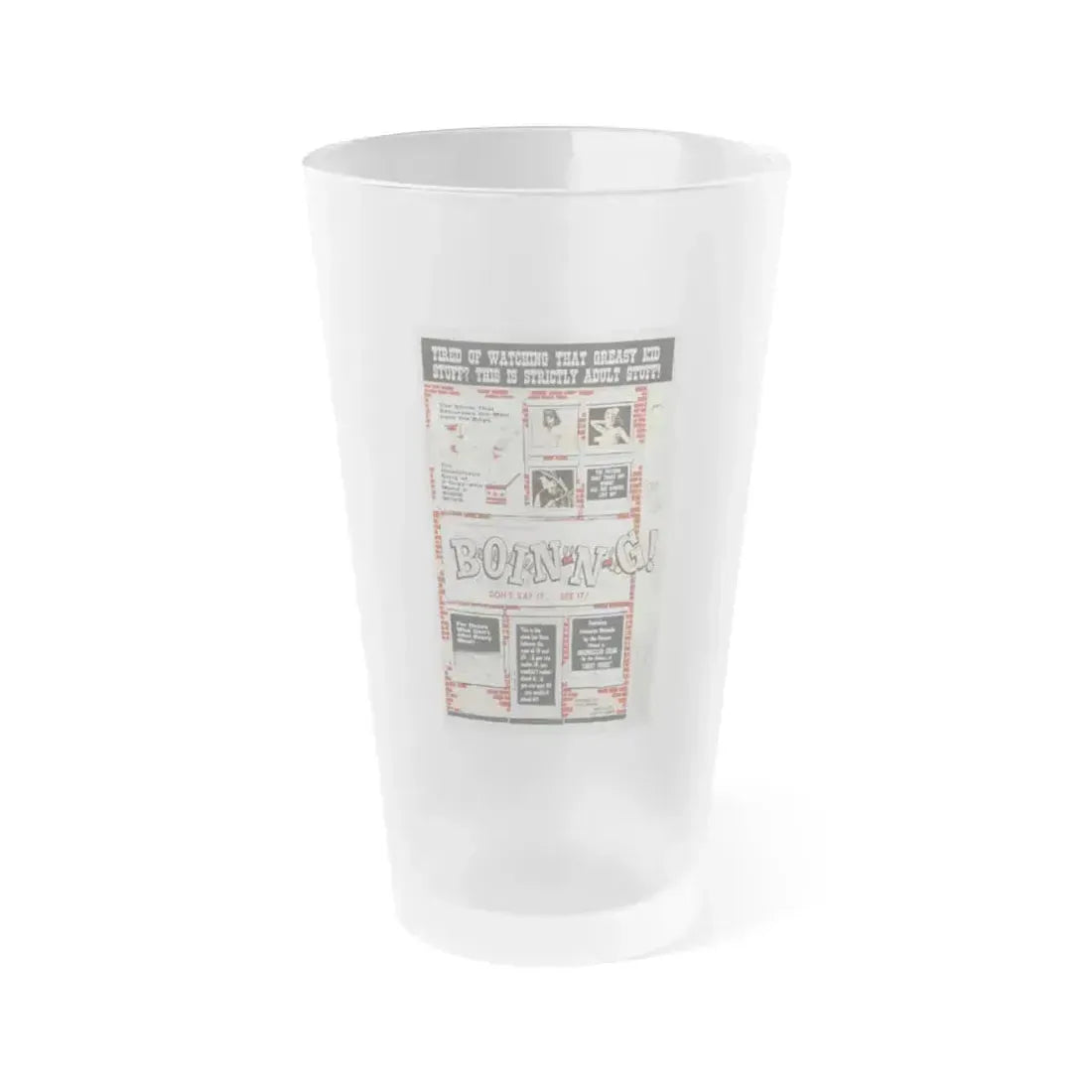 BOIN-N-G! 1963 Movie Poster - Frosted Pint Glass 16oz 16oz Frosted - Go Mug Yourself