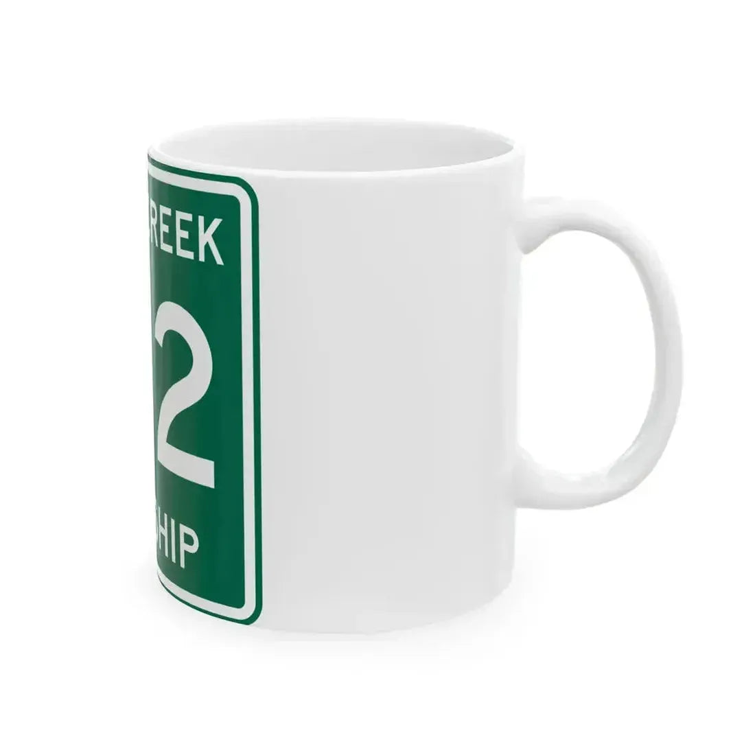 Bokescreek Township Route 132 Logan County Ohio (Ohio) (Road Sign) White Coffee Mug - Go Mug Yourself