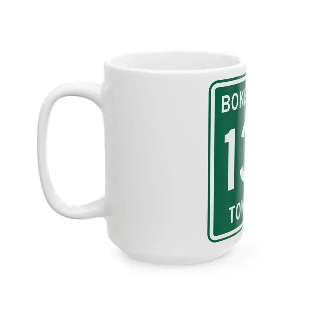 Bokescreek Township Route 132 Logan County Ohio (Ohio) (Road Sign) White Coffee Mug - Go Mug Yourself