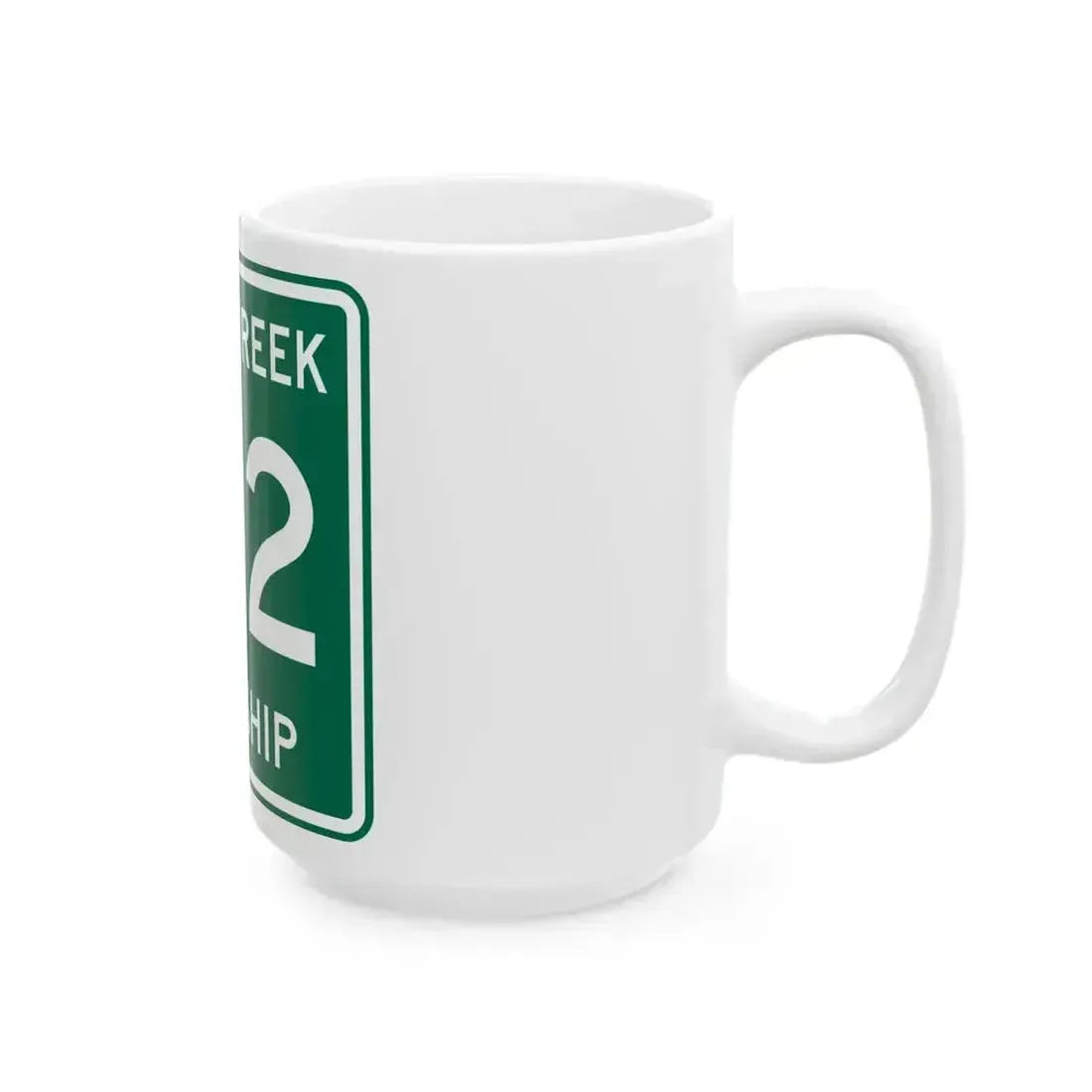 Bokescreek Township Route 132 Logan County Ohio (Ohio) (Road Sign) White Coffee Mug - Go Mug Yourself