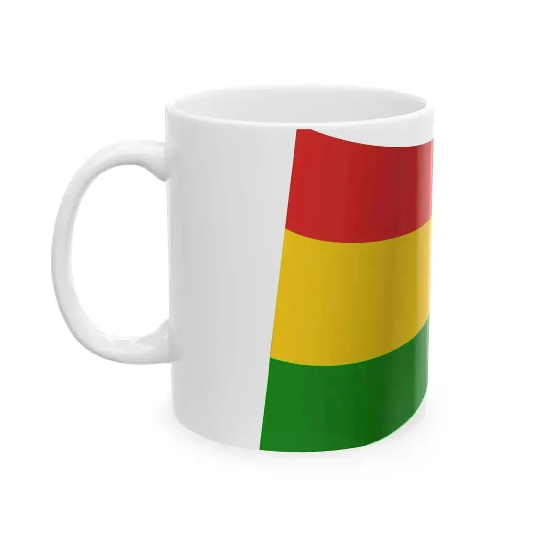 Bolivia Flag - iconic waving (Bolivia) White Coffee Mug - Go Mug Yourself