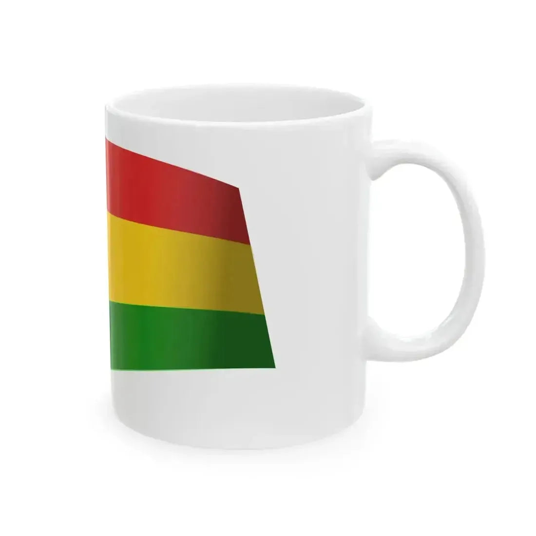 Bolivia Flag - iconic waving (Bolivia) White Coffee Mug - Go Mug Yourself