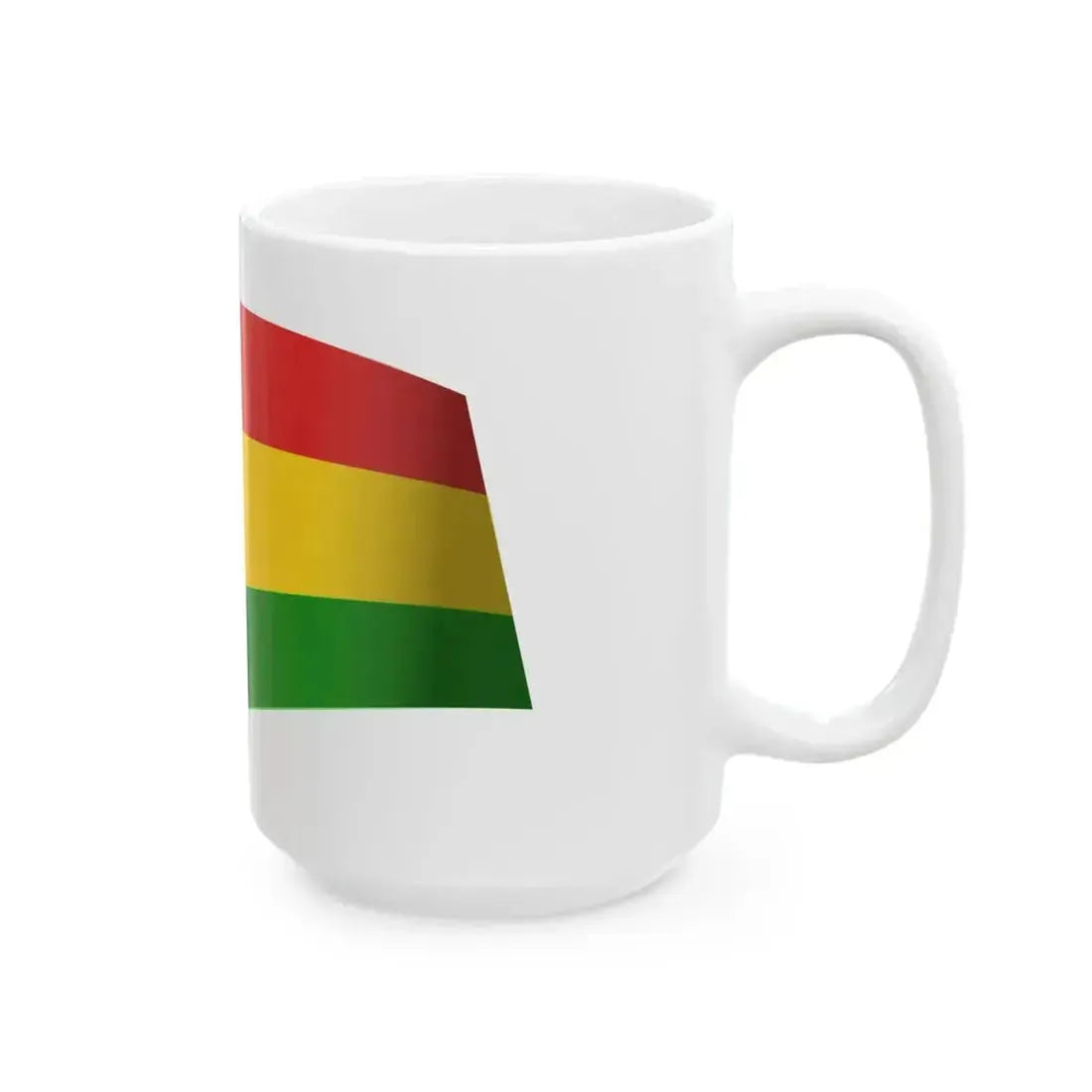 Bolivia Flag - iconic waving (Bolivia) White Coffee Mug - Go Mug Yourself