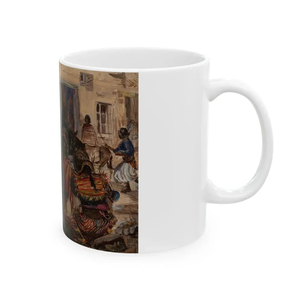 Bolivian Market, 1947 - White Coffee Mug - Go Mug Yourself