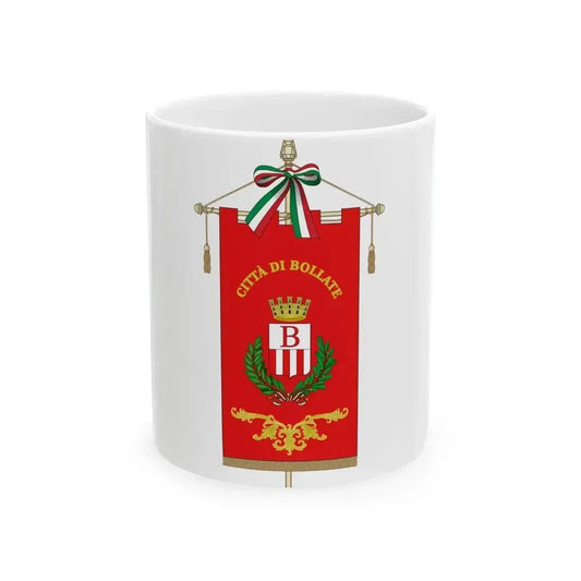 Bollate-Gonfalone (Italy) White Coffee Mug 11oz - Go Mug Yourself