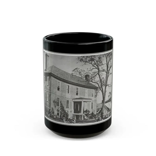 Bolling House Originally Named  Mitchell's  (Later  Bull Hill ), Possibly Located In Hopewell, Va. 001(2) (U.S. Civil War) Black Coffee Mug 15oz - Go Mug Yourself