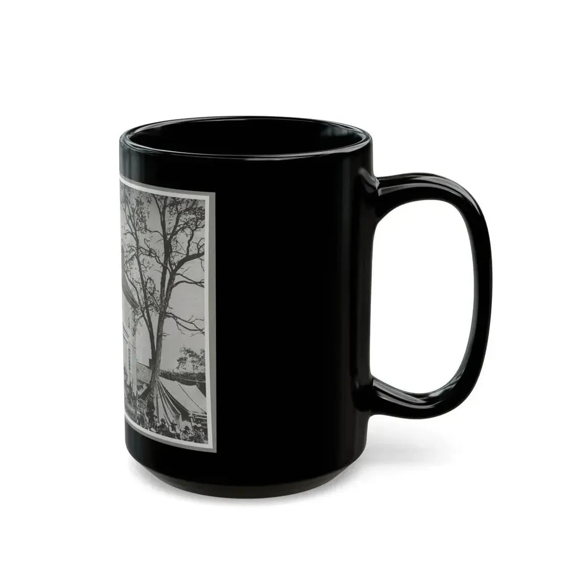 Bolling House Originally Named  Mitchell's  (Later  Bull Hill ), Possibly Located In Hopewell, Va. 001(2) (U.S. Civil War) Black Coffee Mug - Go Mug Yourself