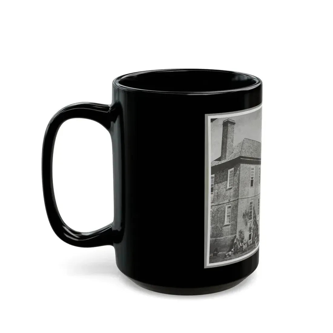 Bolling House Originally Named  Mitchell's  (Later  Bull Hill ), Possibly Located In Hopewell, Va. 001(2) (U.S. Civil War) Black Coffee Mug - Go Mug Yourself