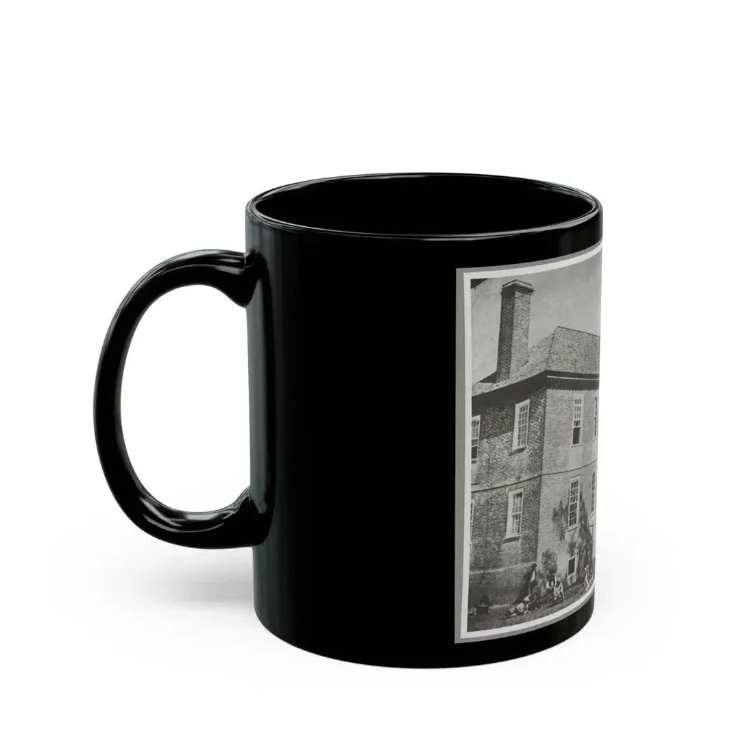 Bolling House Originally Named  Mitchell's  (Later  Bull Hill ), Possibly Located In Hopewell, Va. 001(2) (U.S. Civil War) Black Coffee Mug - Go Mug Yourself
