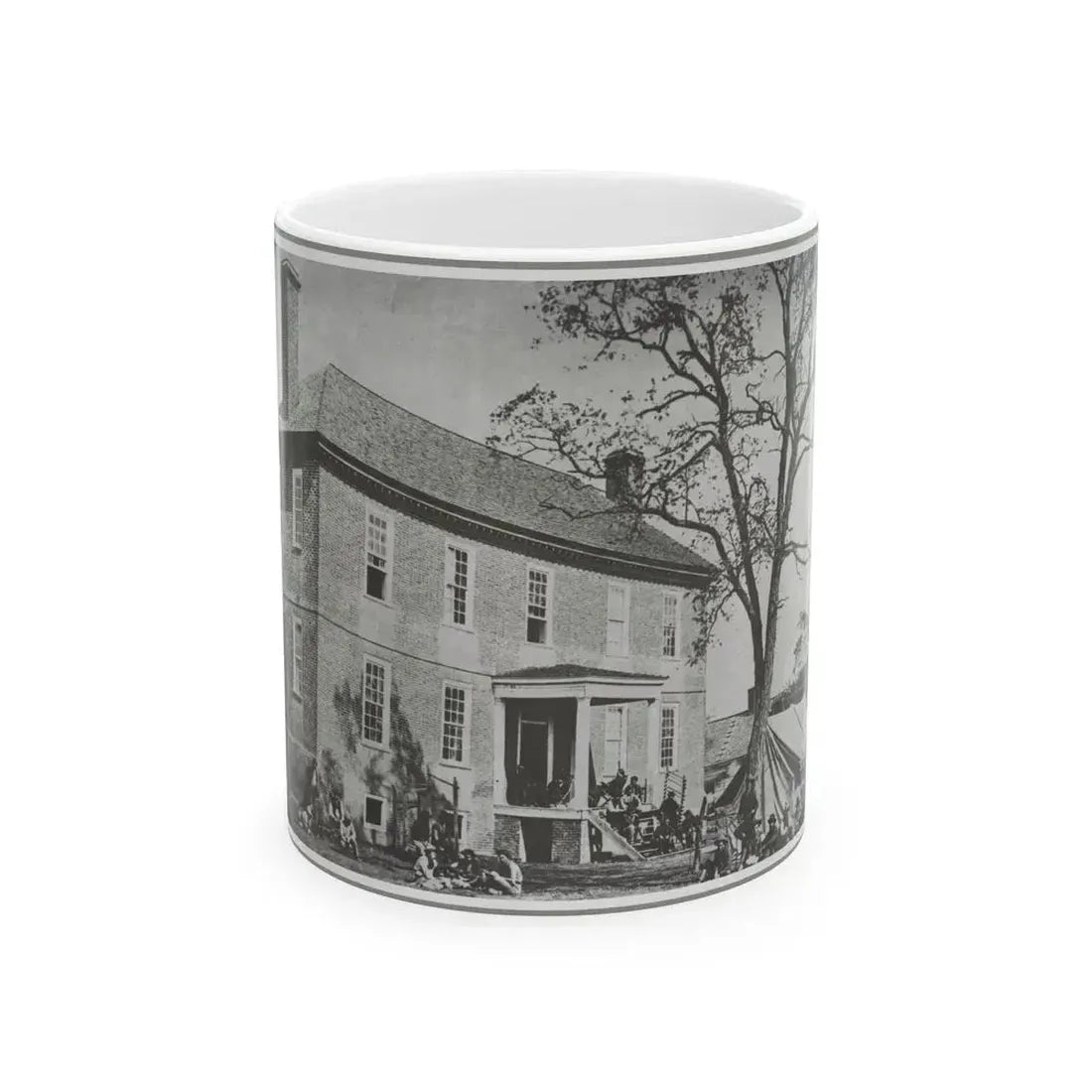 Bolling House Originally Named  Mitchell's  (Later  Bull Hill ), Possibly Located In Hopewell, Va. 001(2) (U.S. Civil War) White Coffee Mug 11oz - Go Mug Yourself