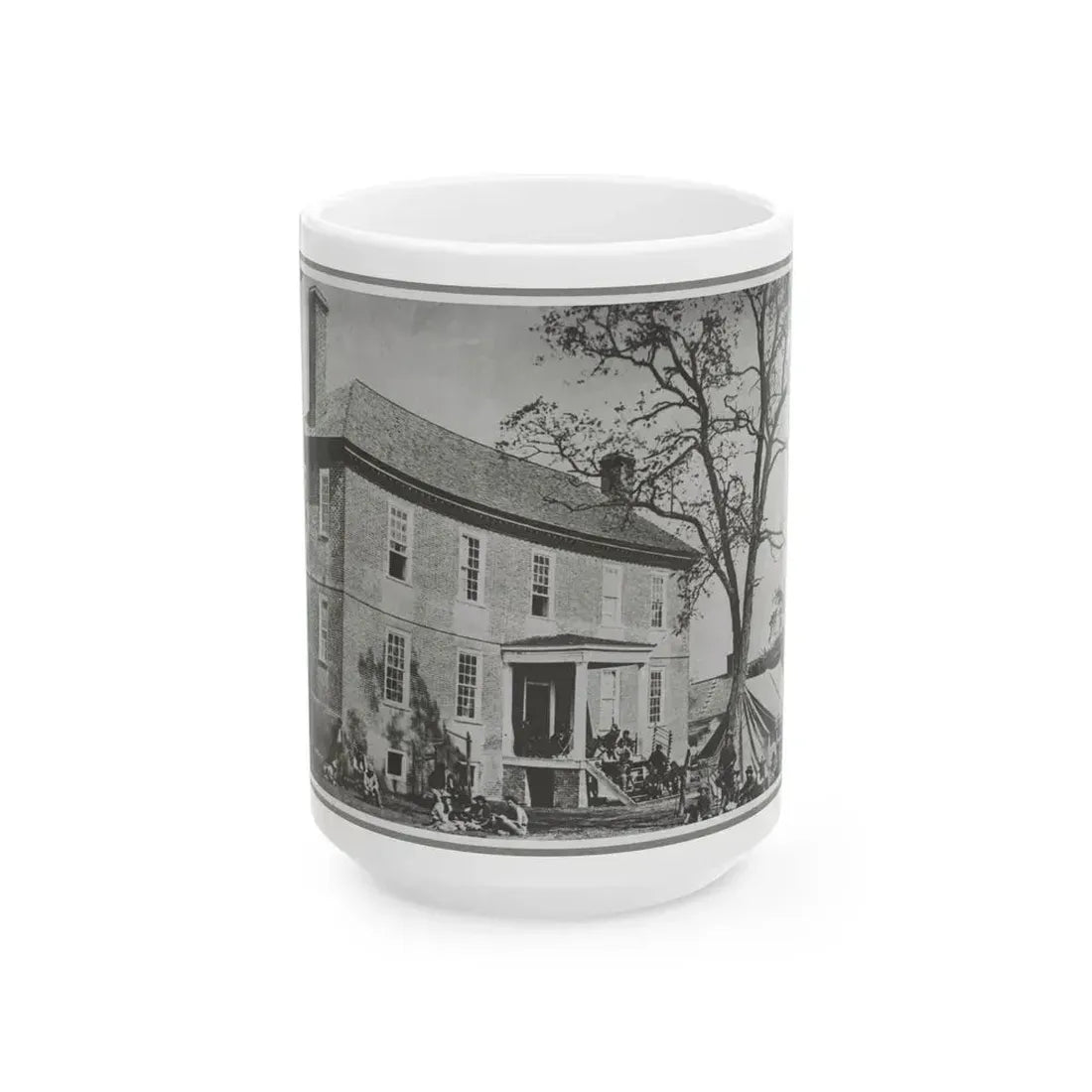 Bolling House Originally Named  Mitchell's  (Later  Bull Hill ), Possibly Located In Hopewell, Va. 001(2) (U.S. Civil War) White Coffee Mug 15oz - Go Mug Yourself