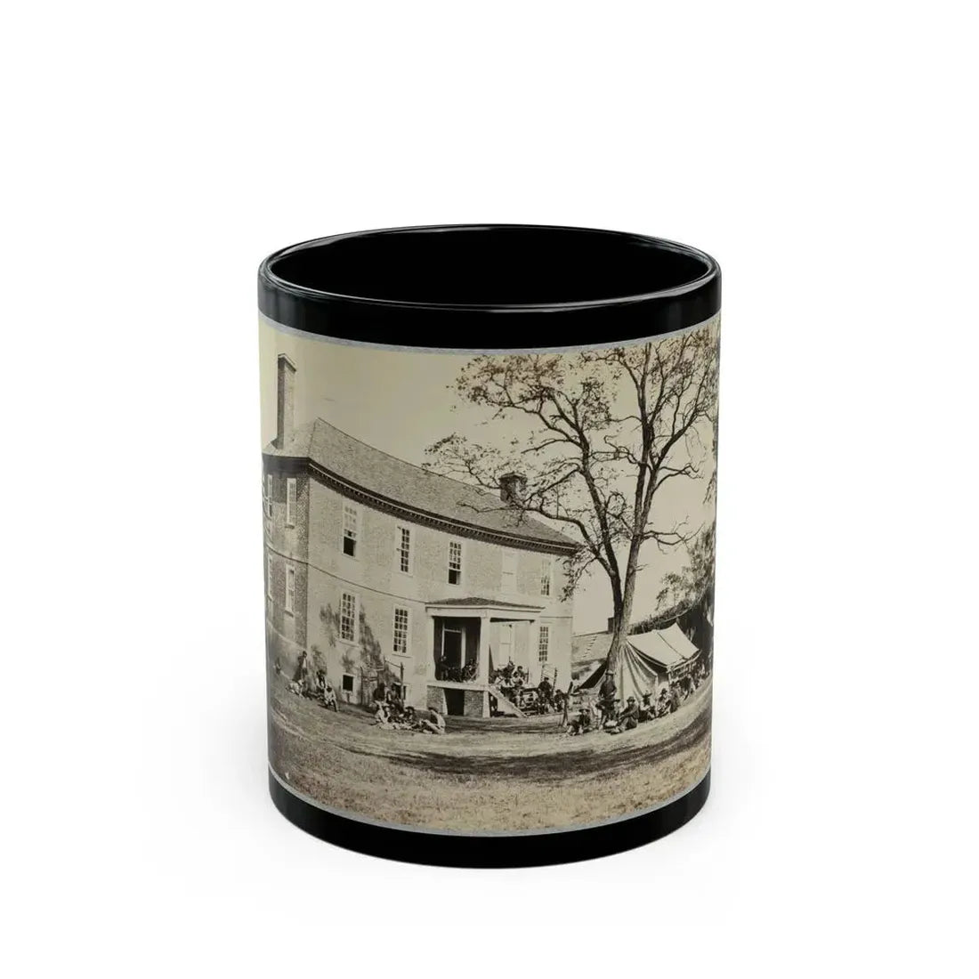 Bolling House Originally Named  Mitchell's  (Later  Bull Hill ), Possibly Located In Hopewell, Va.(2) (U.S. Civil War) Black Coffee Mug 11oz - Go Mug Yourself