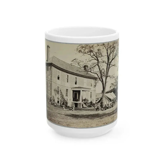 Bolling House Originally Named  Mitchell's  (Later  Bull Hill ), Possibly Located In Hopewell, Va.(2) (U.S. Civil War) White Coffee Mug 15oz - Go Mug Yourself