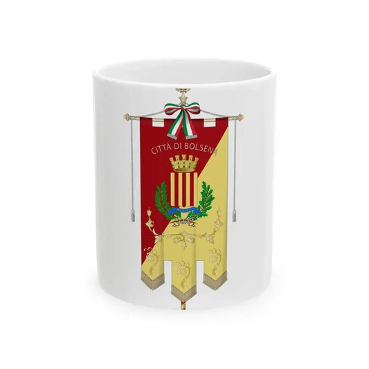 Bolsena-Gonfalone (Italy) White Coffee Mug 11oz - Go Mug Yourself