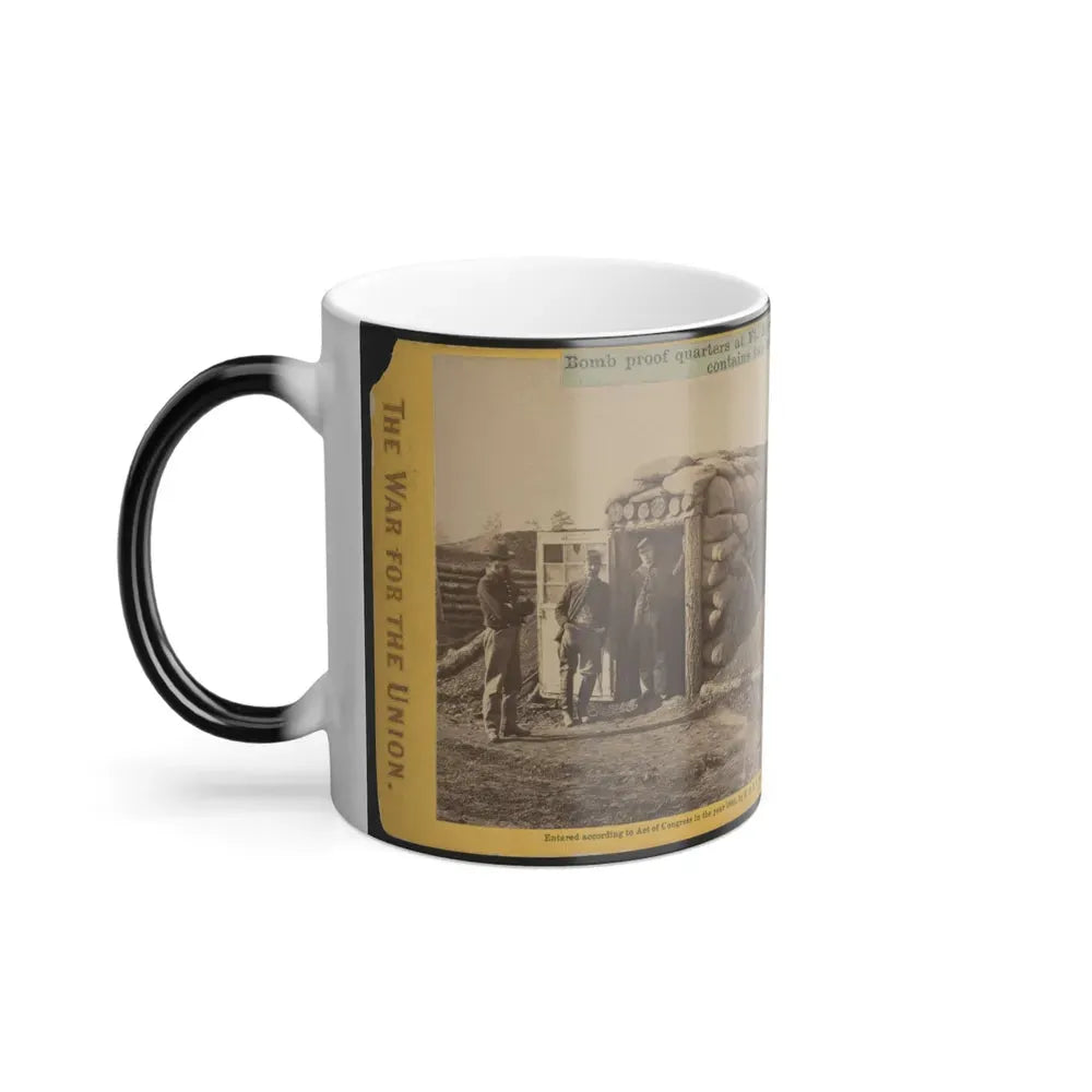 Bomb Proof Quarters at Ft. Burnham. The Sides and Top Are 7 Feet Thick, Contains Two Rooms, Sleeping and Cooking (U.S. Civil War) Color Changing Coffee Mug 11oz - Go Mug Yourself