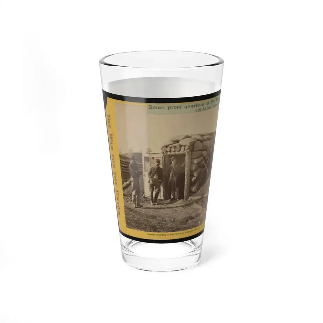 Bomb Proof Quarters At Ft. Burnham. The Sides And Top Are 7 Feet Thick, Contains Two Rooms, Sleeping And Cooking (U.S. Civil War) Pint Glass 16oz - Go Mug Yourself