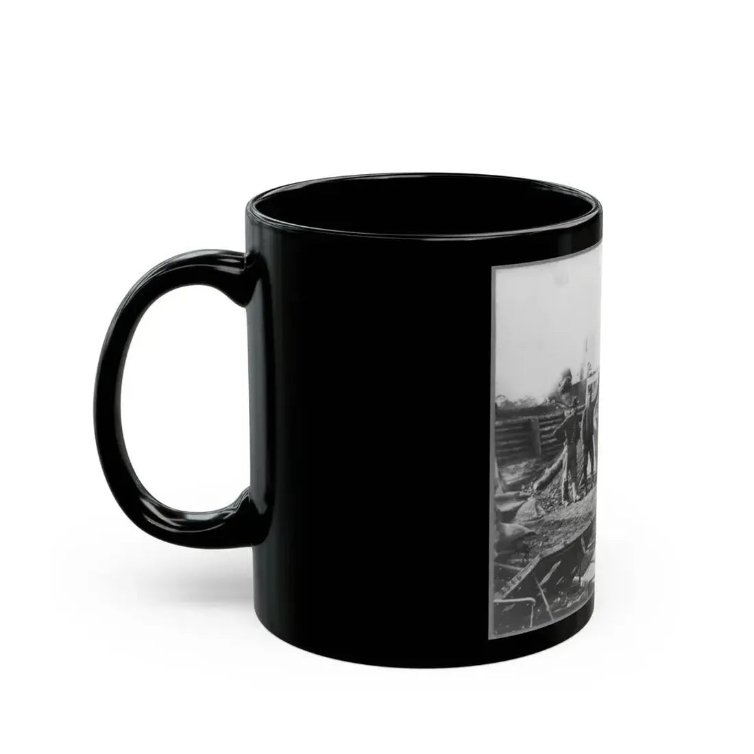 Bomb Proof Quarters In Fort Burnham (U.S. Civil War) Black Coffee Mug - Go Mug Yourself