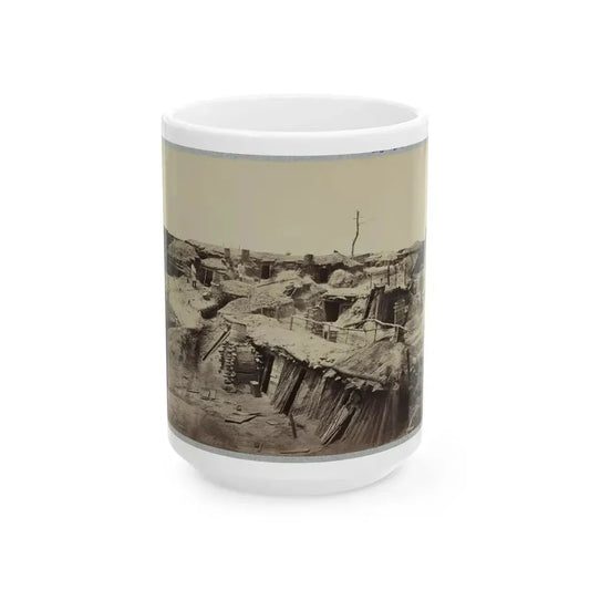 Bomb-Proof Quarters In Fort Sedgwick In Front Of Petersburg, Va. (U.S. Civil War) White Coffee Mug 15oz - Go Mug Yourself