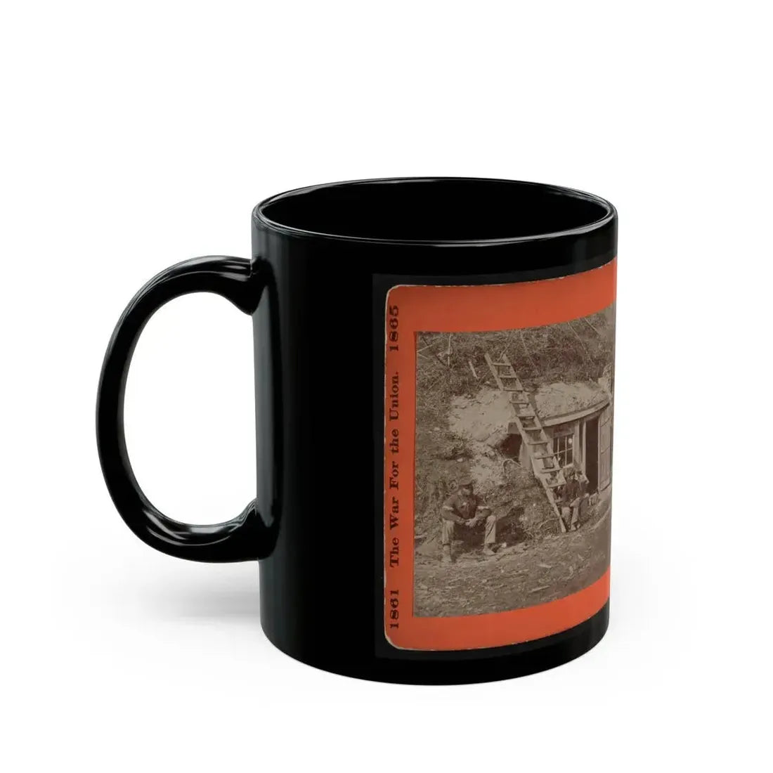 Bomb-Proof Quarters Of Major Strong, At Dutch Gap, Va., July, 1864 (U.S. Civil War) Black Coffee Mug - Go Mug Yourself