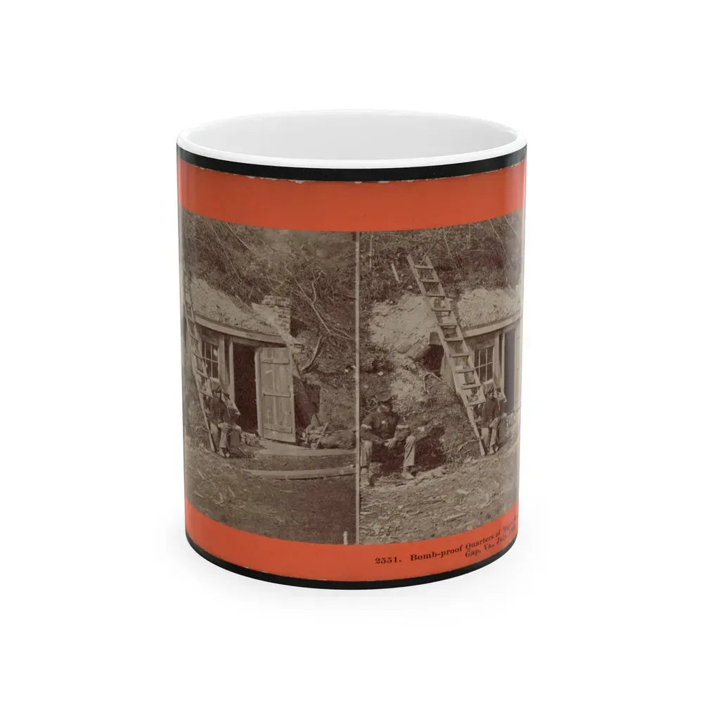 Bomb-Proof Quarters Of Major Strong, At Dutch Gap, Va., July, 1864 (U.S. Civil War) White Coffee Mug 11oz - Go Mug Yourself